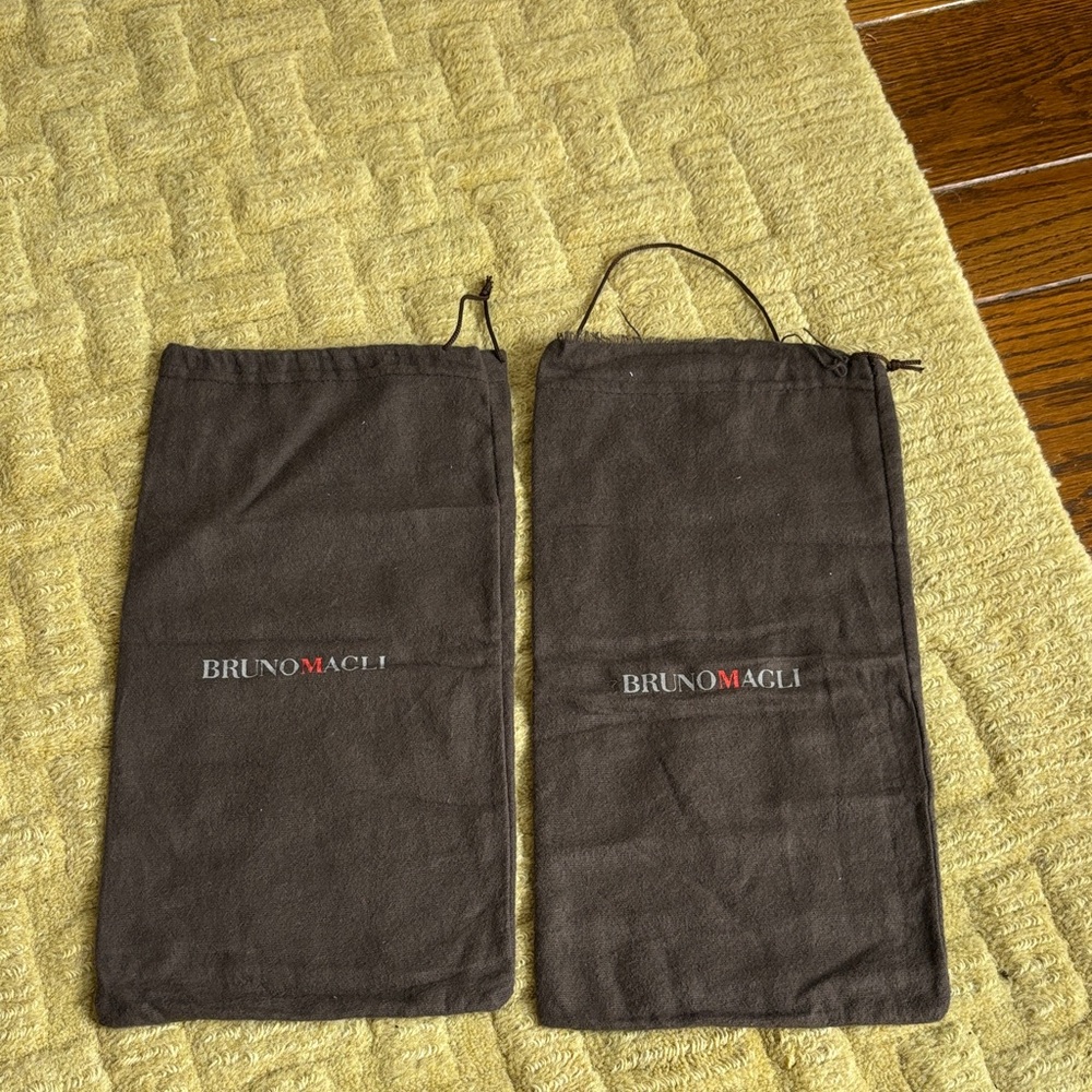 Bruno Magli Dark Brown Pair of Drawstring Dust Bags
